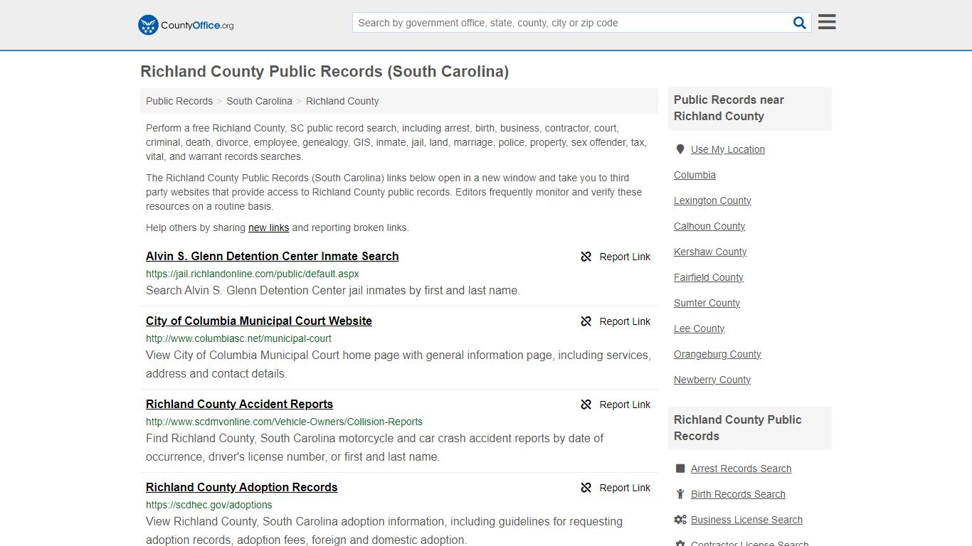 Richland County Public Records (South Carolina) - County Office
